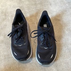 Black HOKA Clifton 8 Running Shoes - Worn once less than 5k run